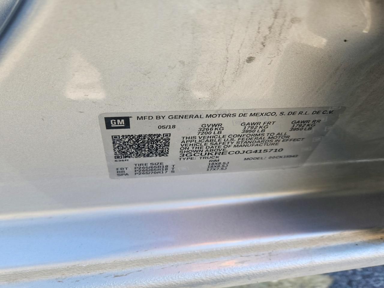 2018 Chevrolet Silverado K1500 lt