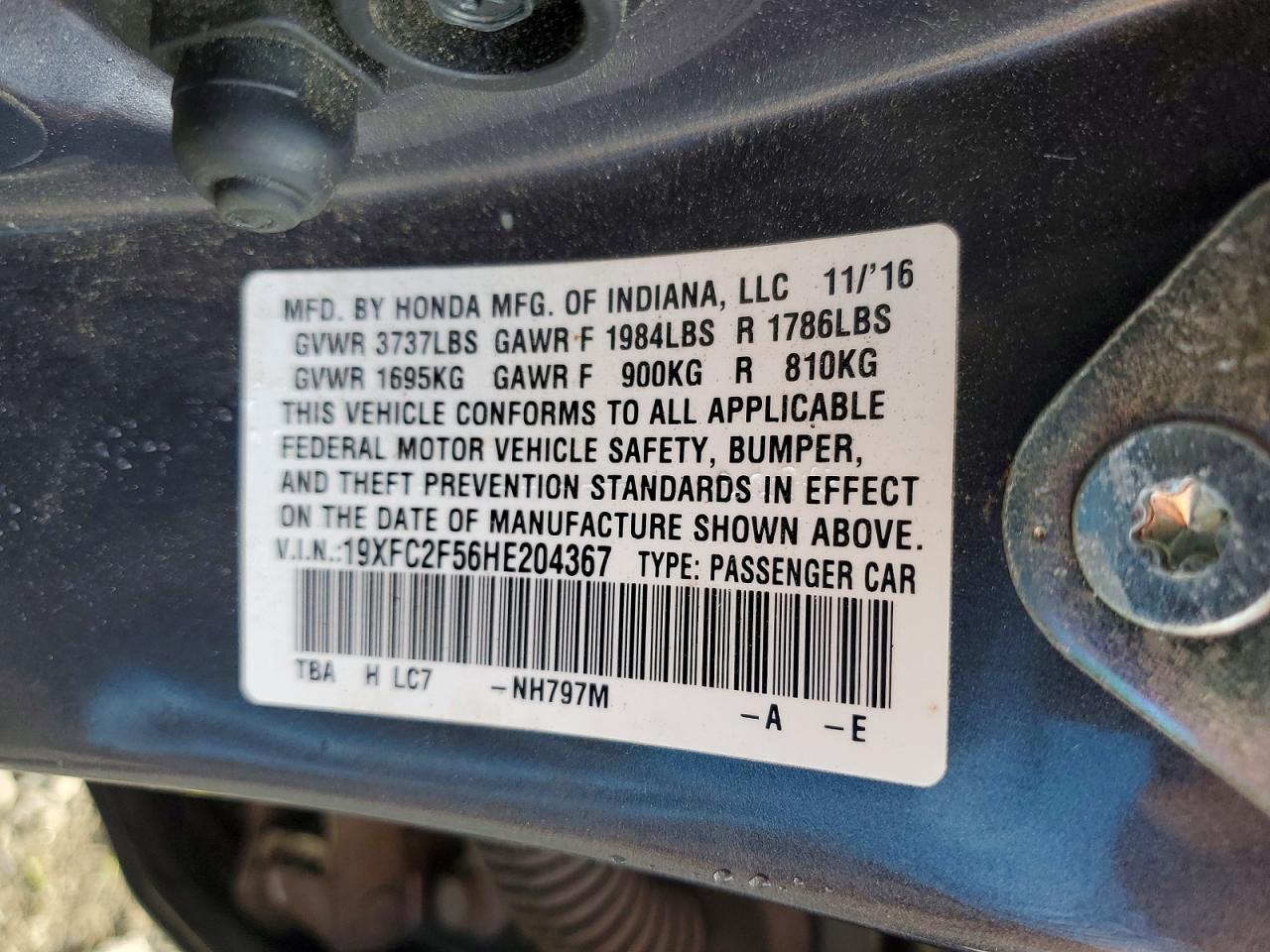 2017 Honda Civic lx