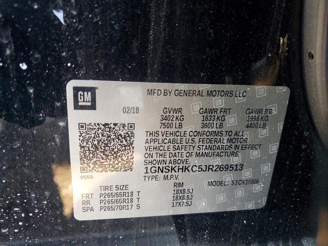 2018 Chevrolet Suburban K1500 lt