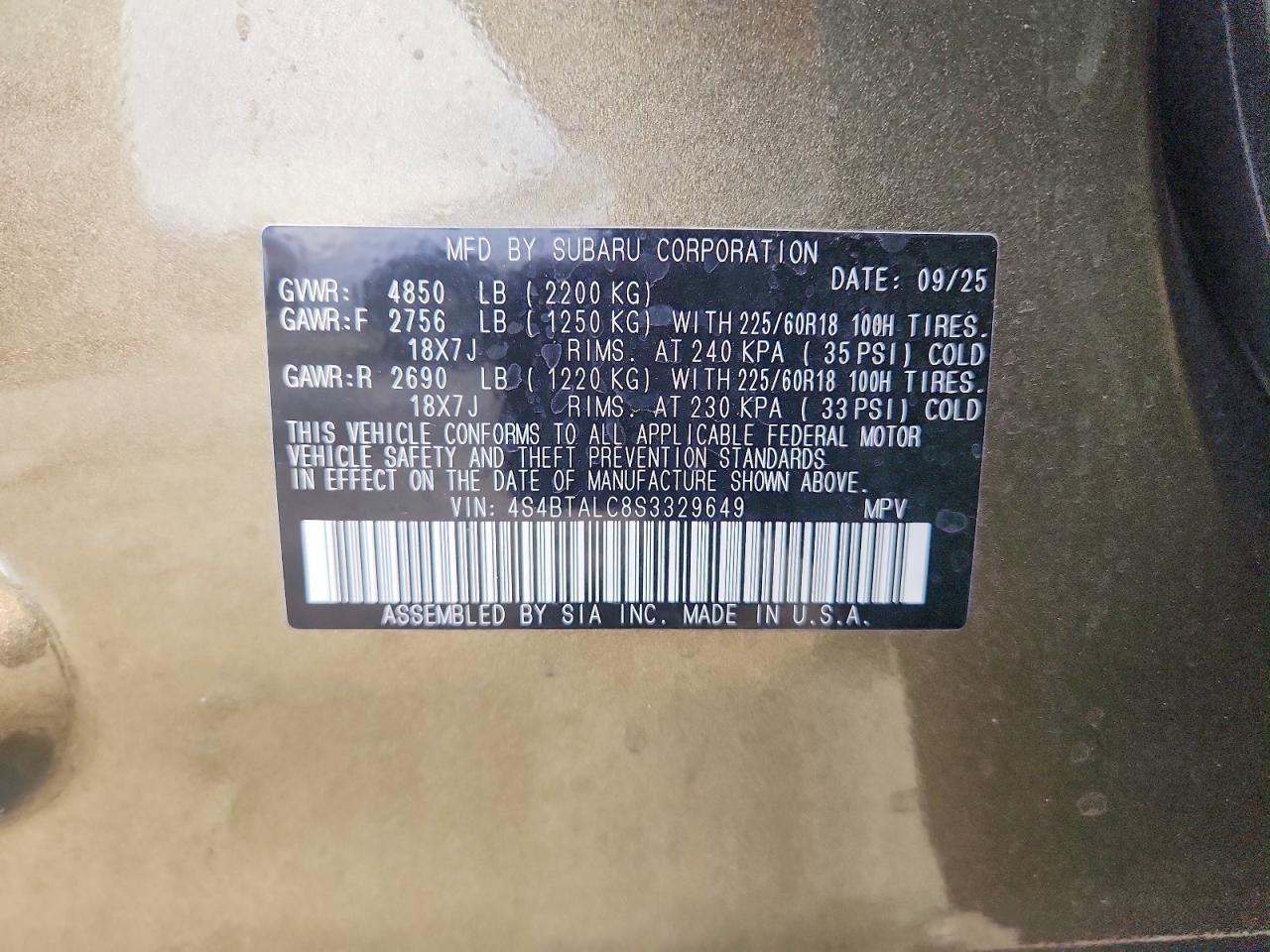 2025 Subaru Outback Onyx Edition