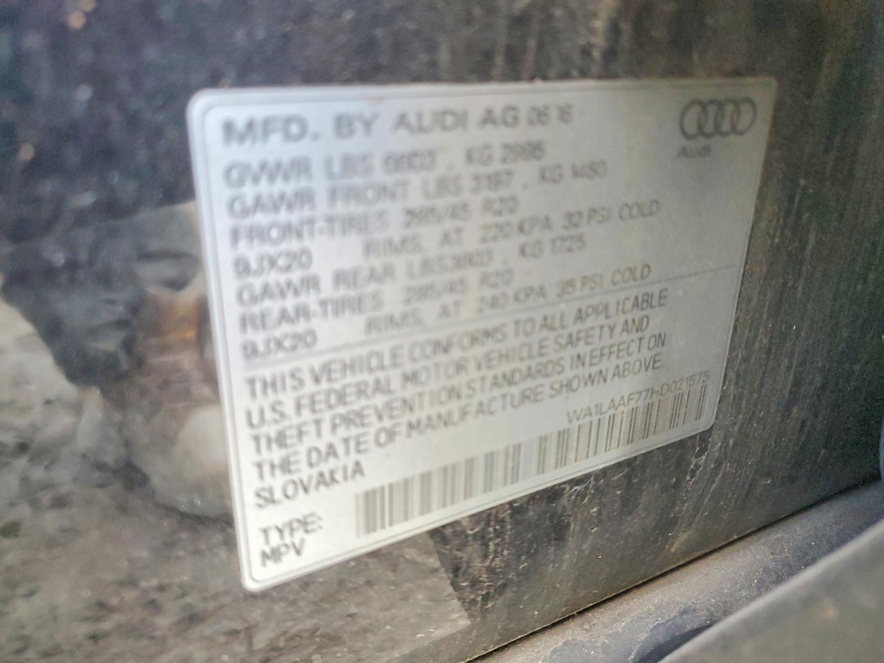 2017 Audi Q7 Premium Plus