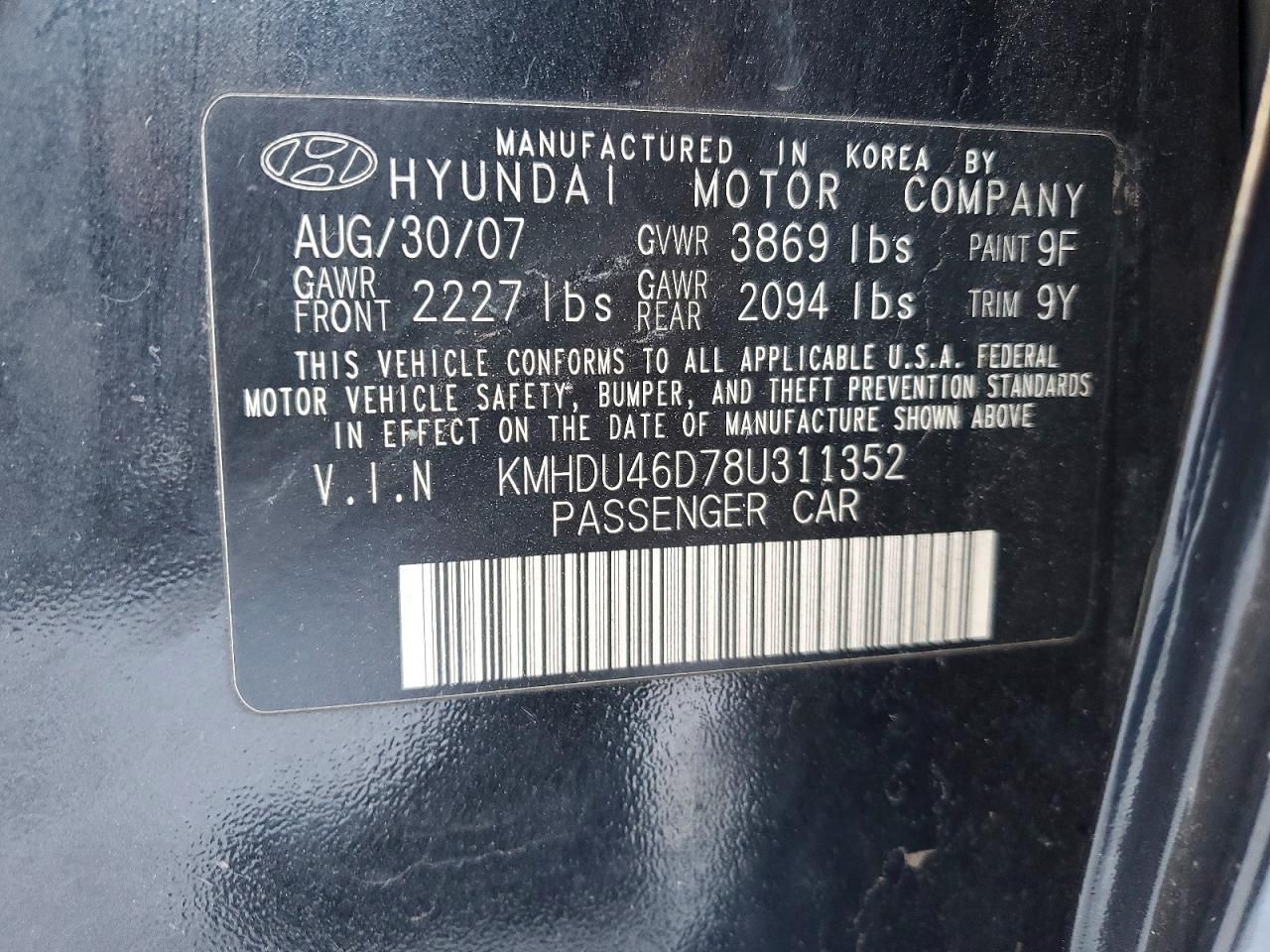 2008 Hyundai Elantra gls