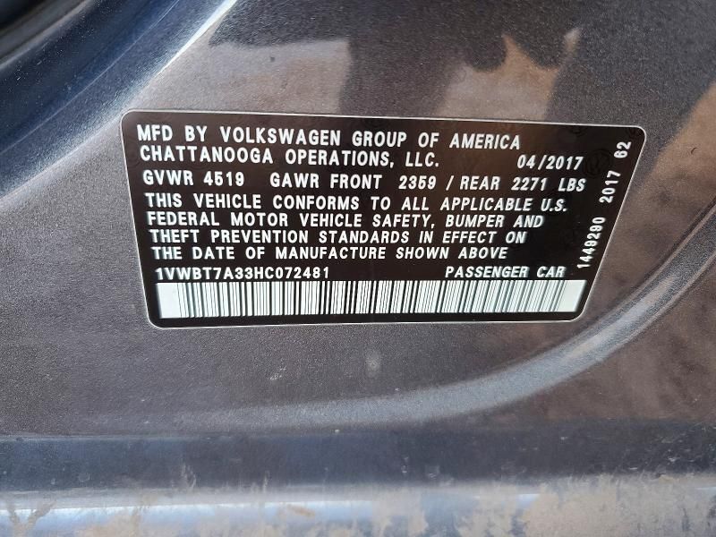 2017 Volkswagen Passat se