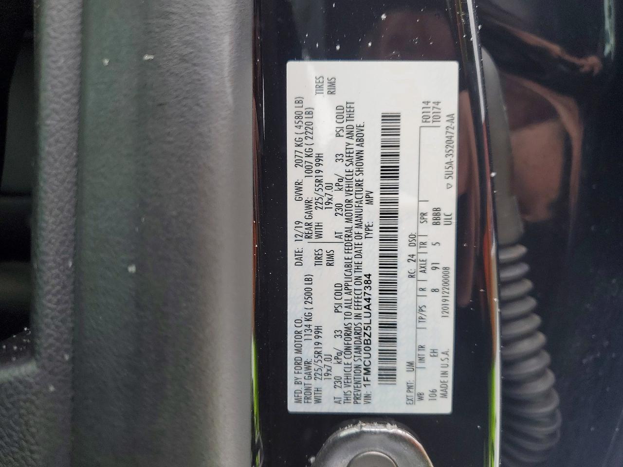 2020 Ford Escape se Sport
