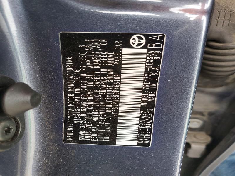 2016 Toyota Corolla l