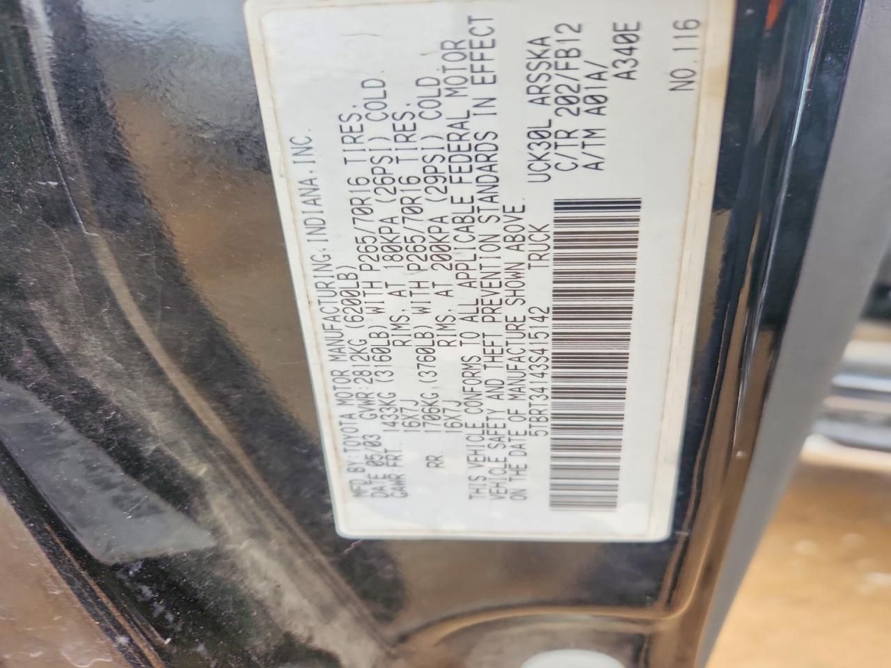 2003 Toyota Tundra Access cab SR5