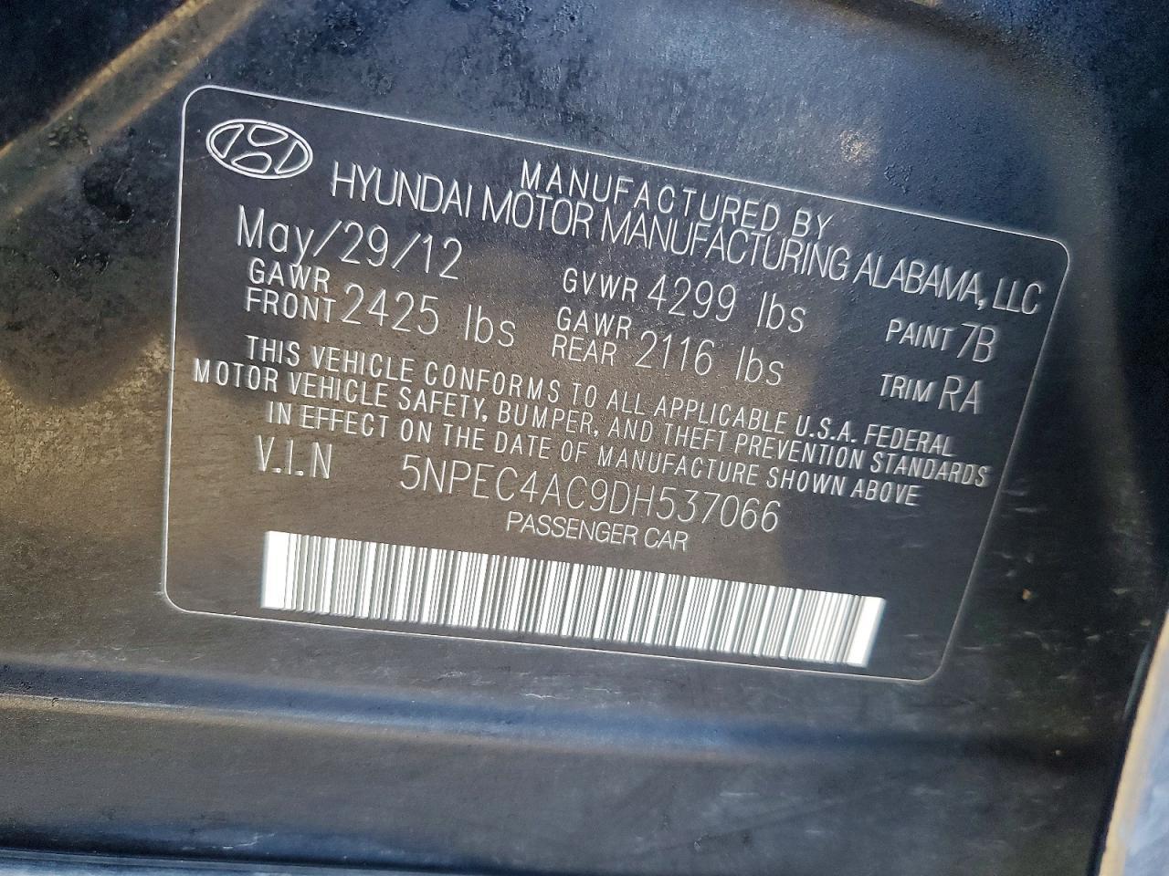 2013 Hyundai Sonata se