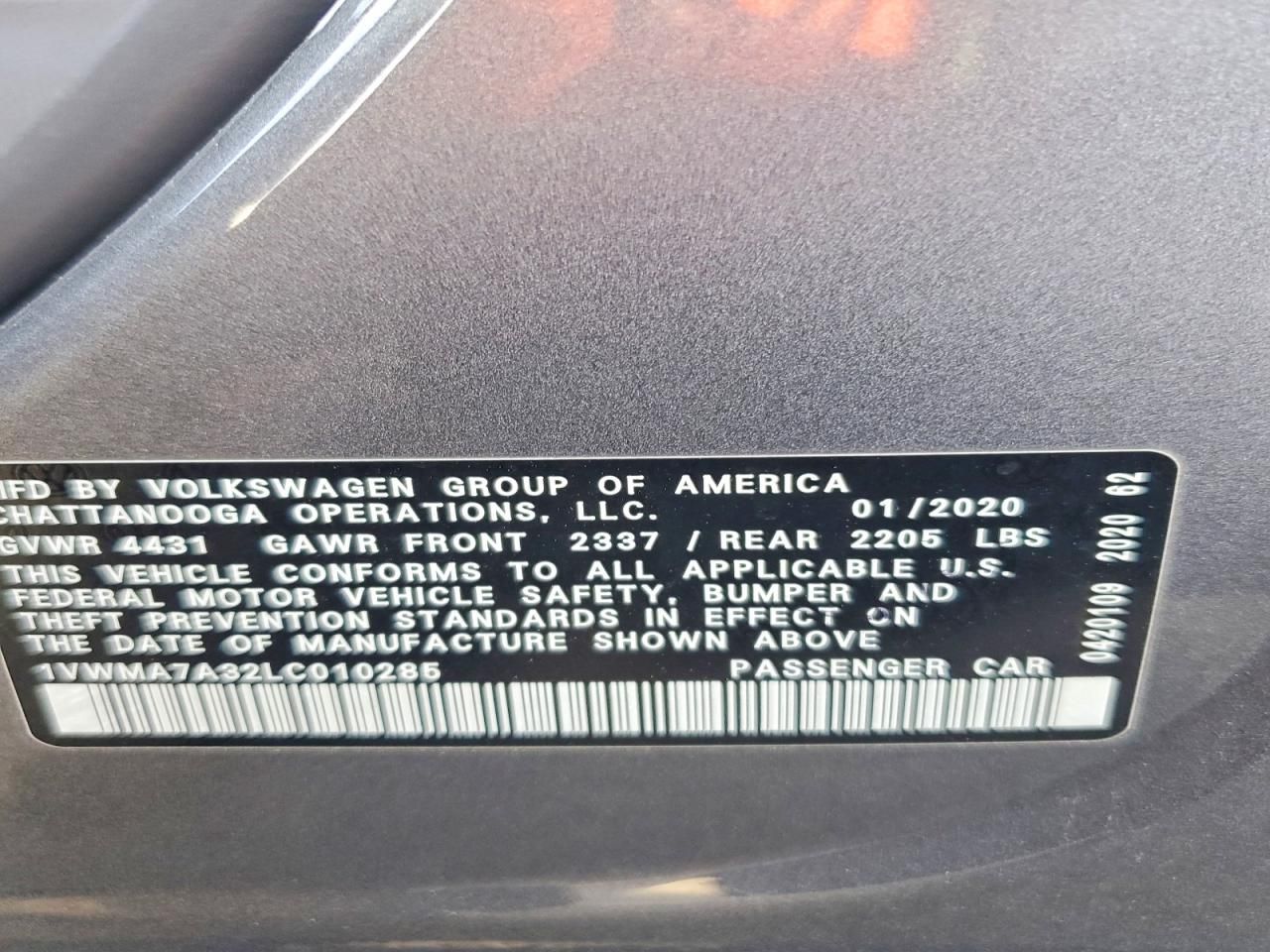 2020 Volkswagen Passat R-line