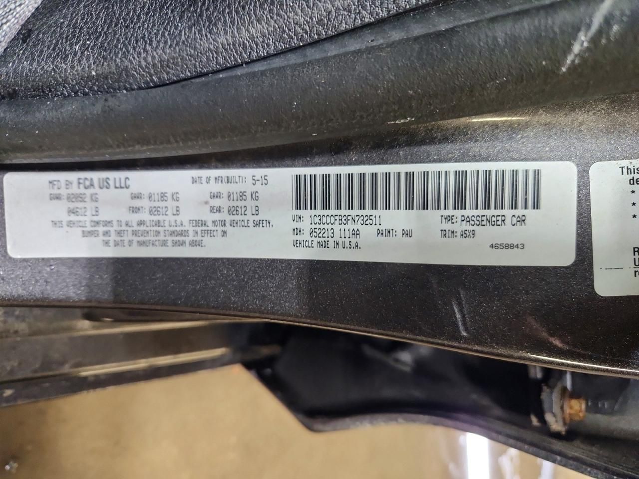 2015 Chrysler 200 lx