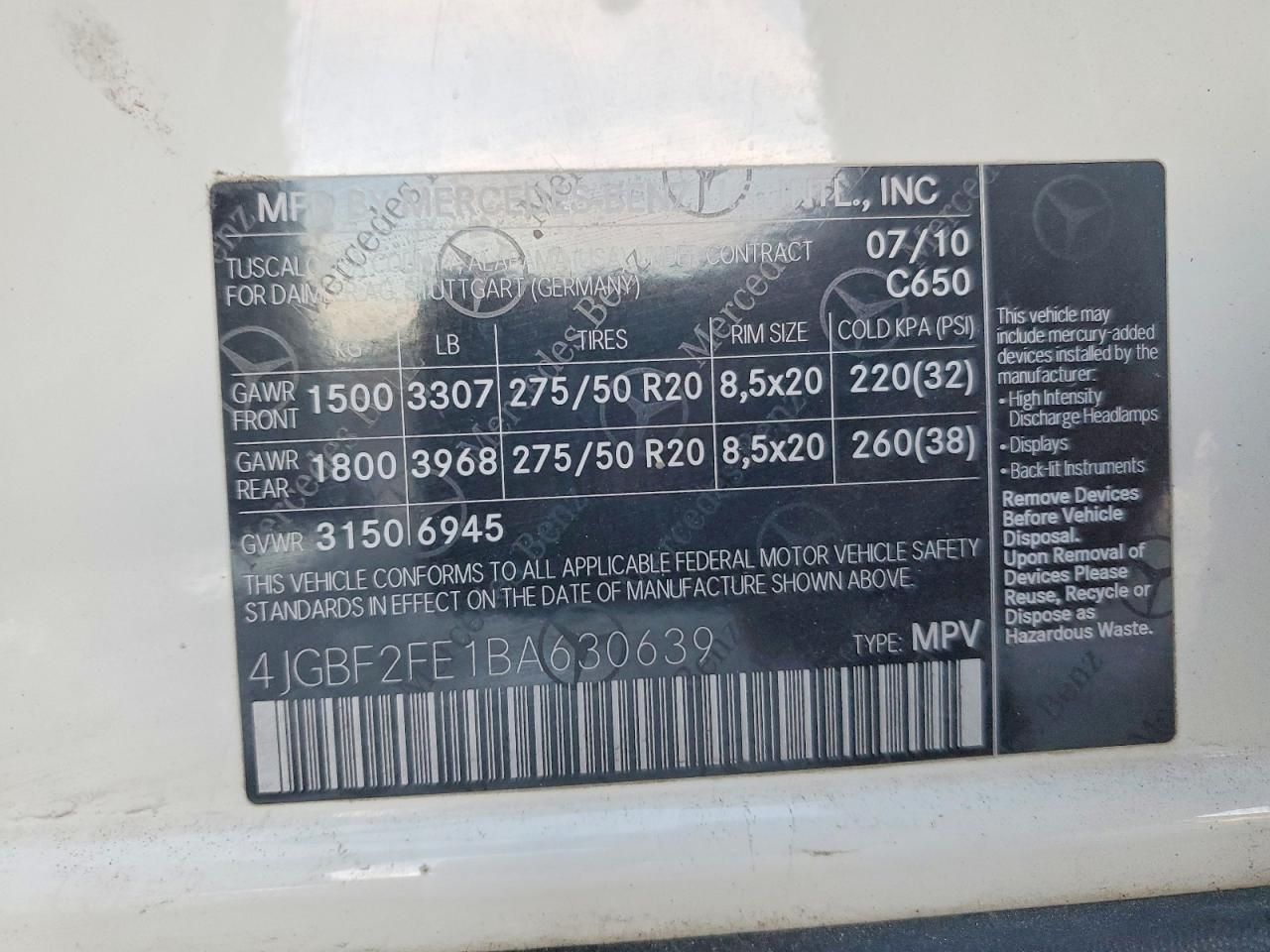 2011 Mercedes-Benz Gl 350 Bluetec