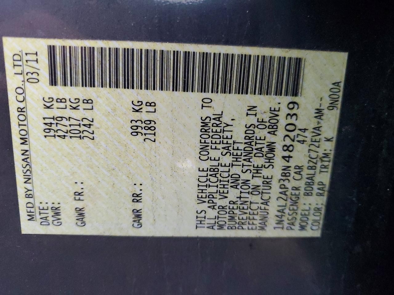 2011 Nissan Altima Base