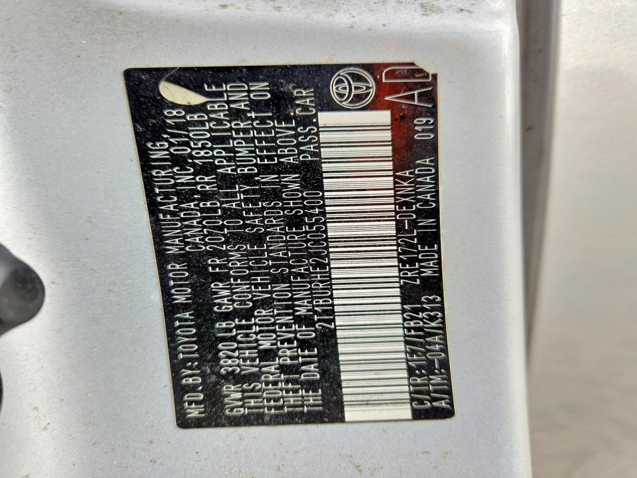 2018 Toyota Corolla l