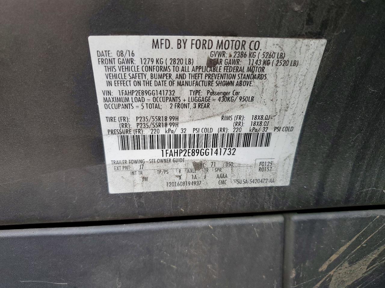 2016 Ford Taurus sel