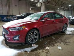 Salvage cars for sale from Copart Woodhaven, MI: 2019 Ford Fusion Titanium