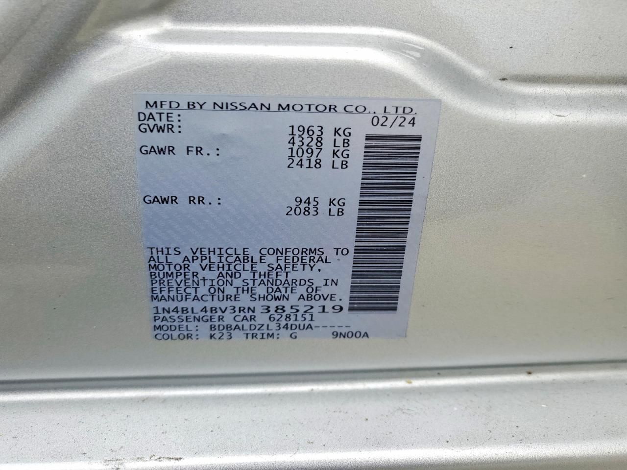 2024 Nissan Altima s