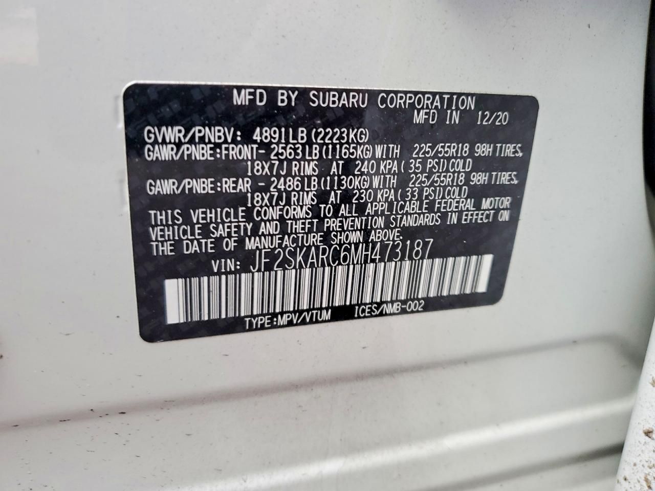 2021 Subaru Forester Sport