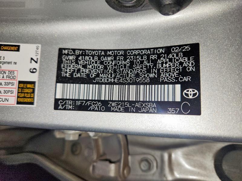 2025 Toyota Corolla le