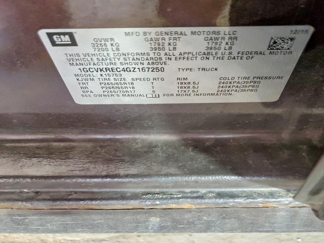 2016 Chevrolet Silverado K1500 LT