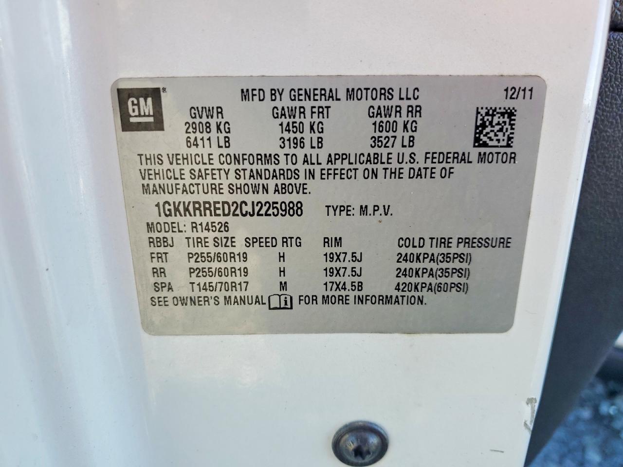 2012 GMC Acadia Slt-1