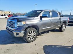 Salvage cars for sale from Copart Wilmer, TX: 2017 Toyota Tundra Crewmax Limited
