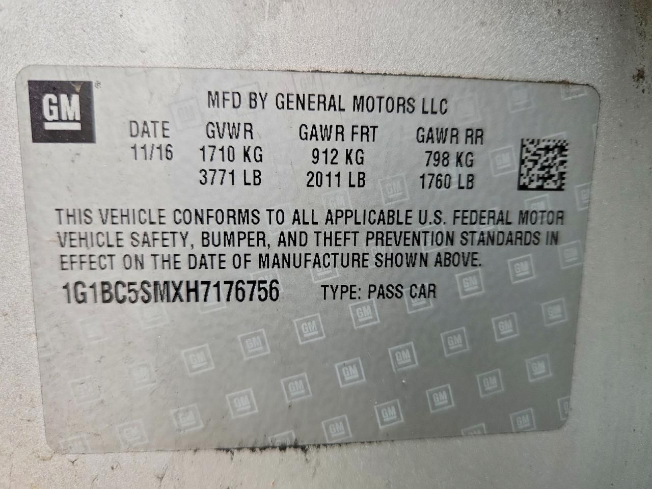 2017 Chevrolet Cruze ls