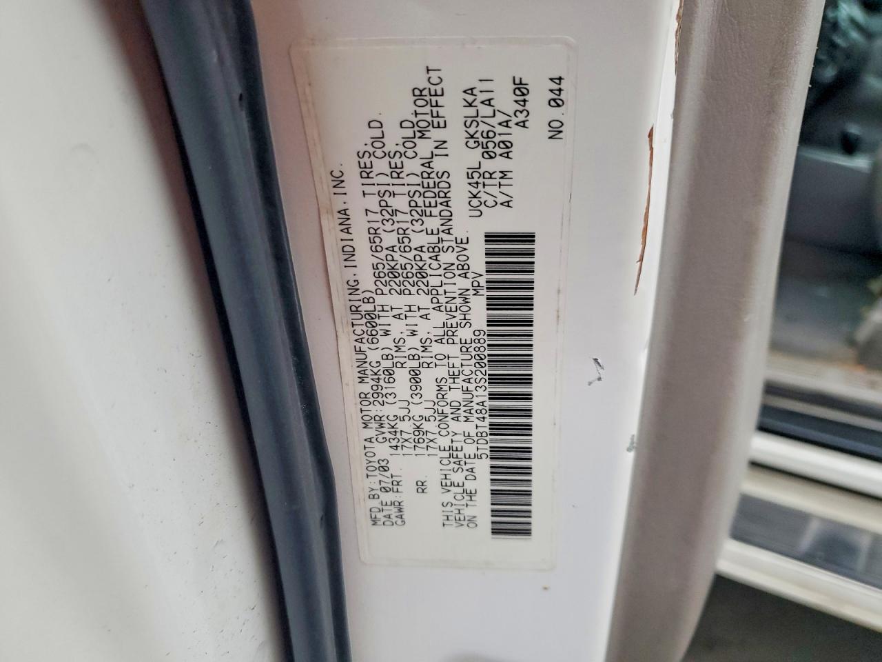 2003 Toyota Sequoia Limited