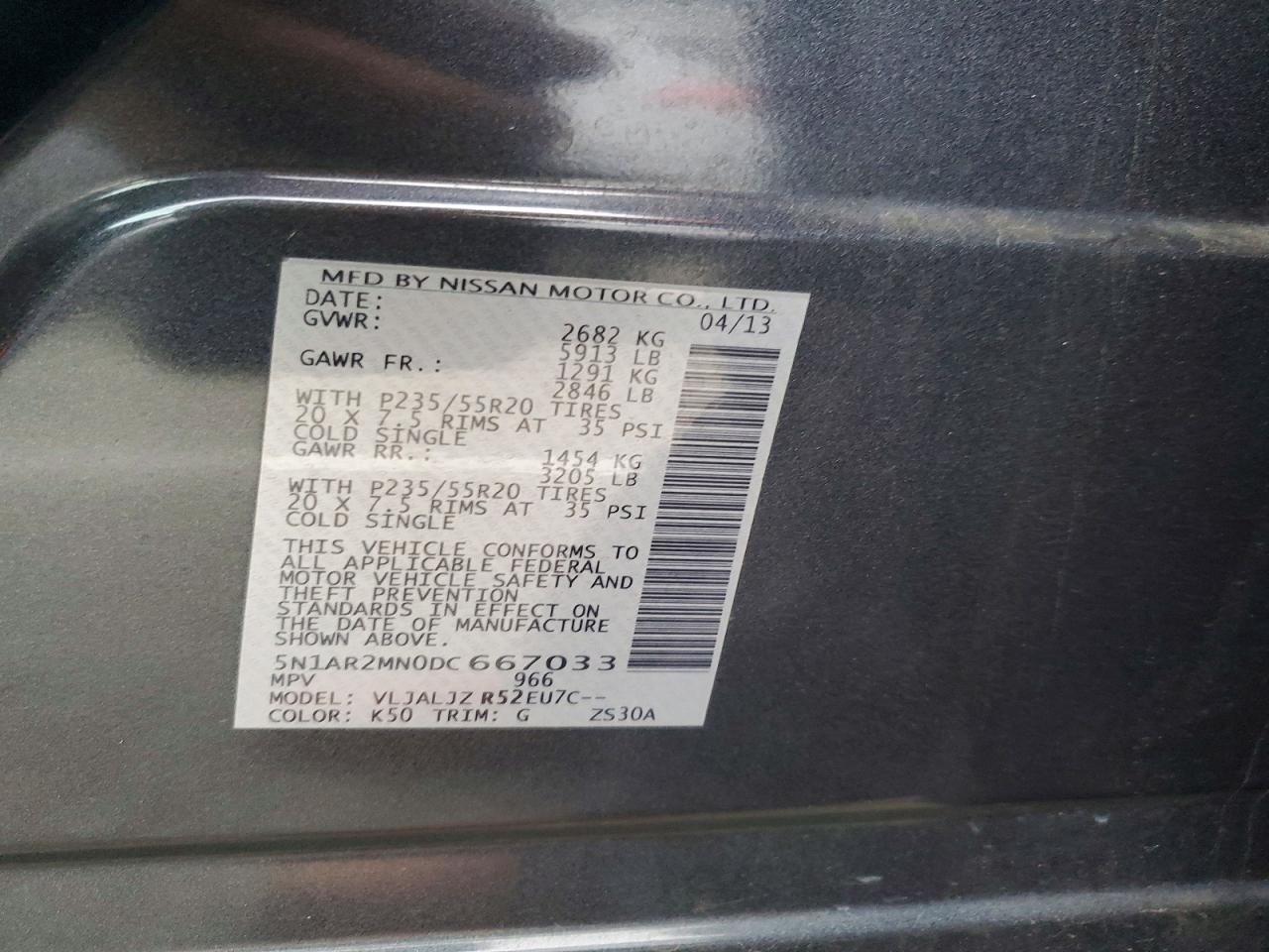 2013 Nissan Pathfinder s