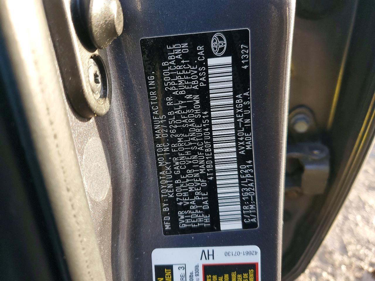 2015 Toyota Avalon Hybrid