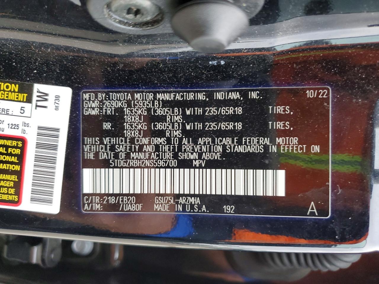 2022 Toyota Highlander xle