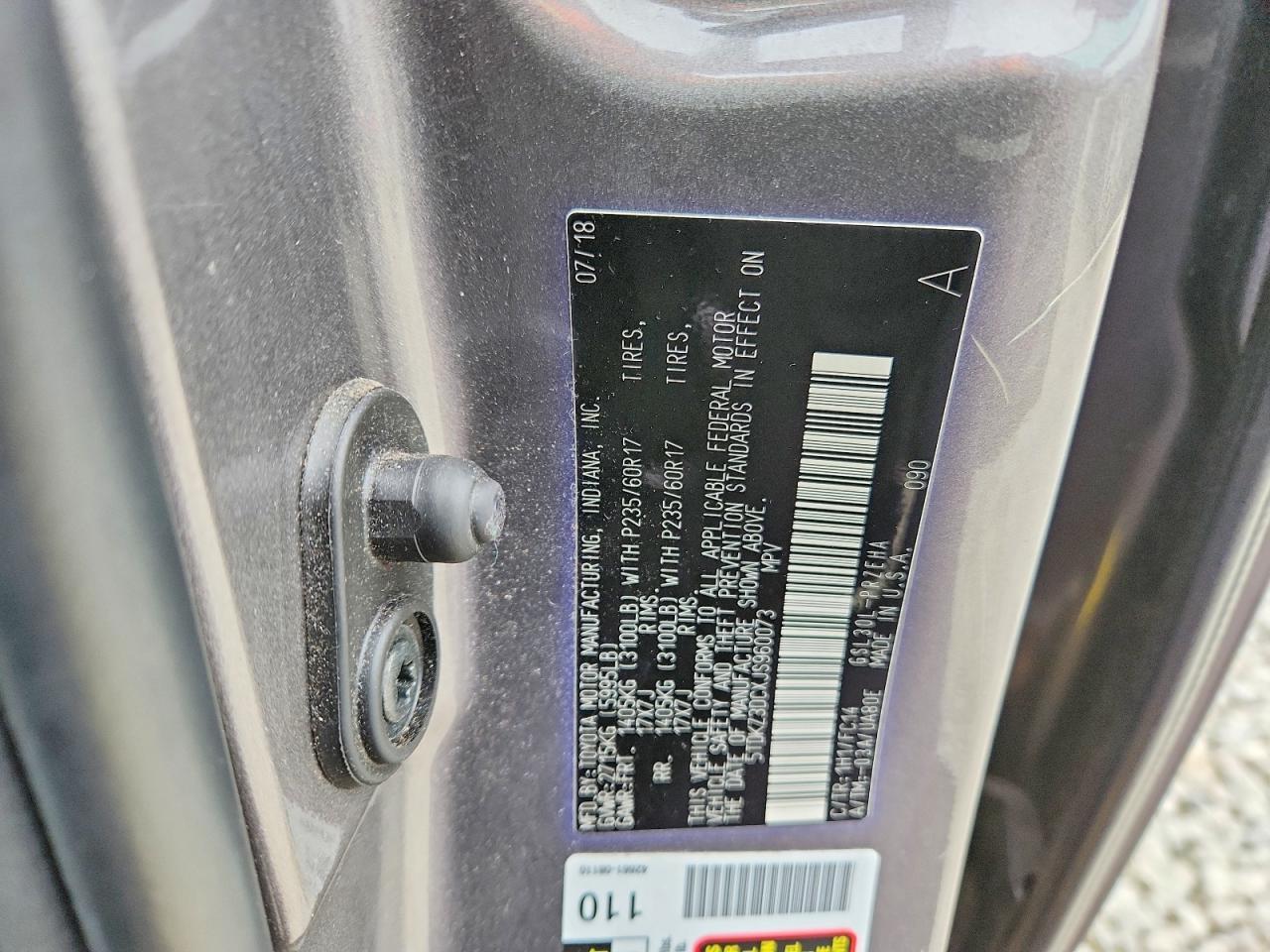 2018 Toyota Sienna le
