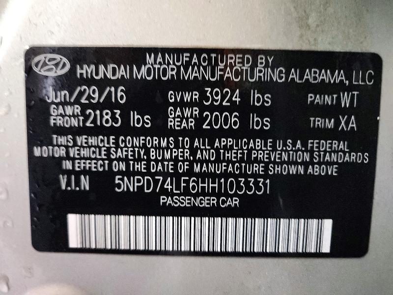 2017 Hyundai Elantra se