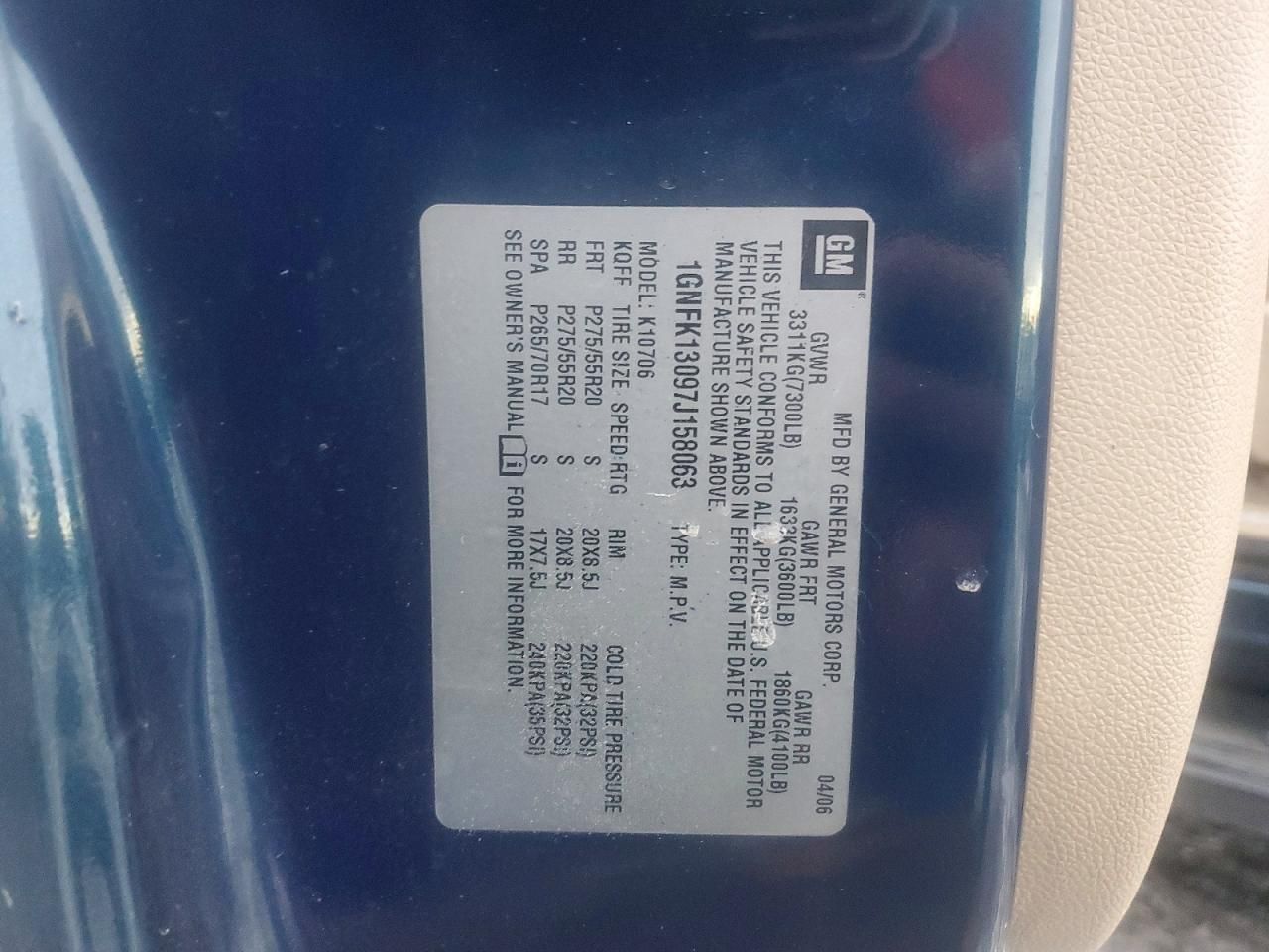 2007 Chevrolet Tahoe K1500