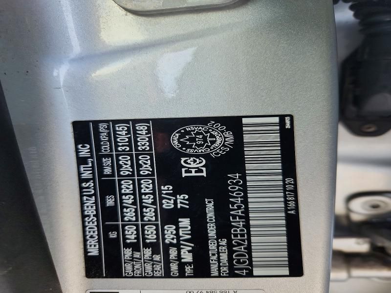 2015 Mercedes-Benz Ml 350 Bluetec