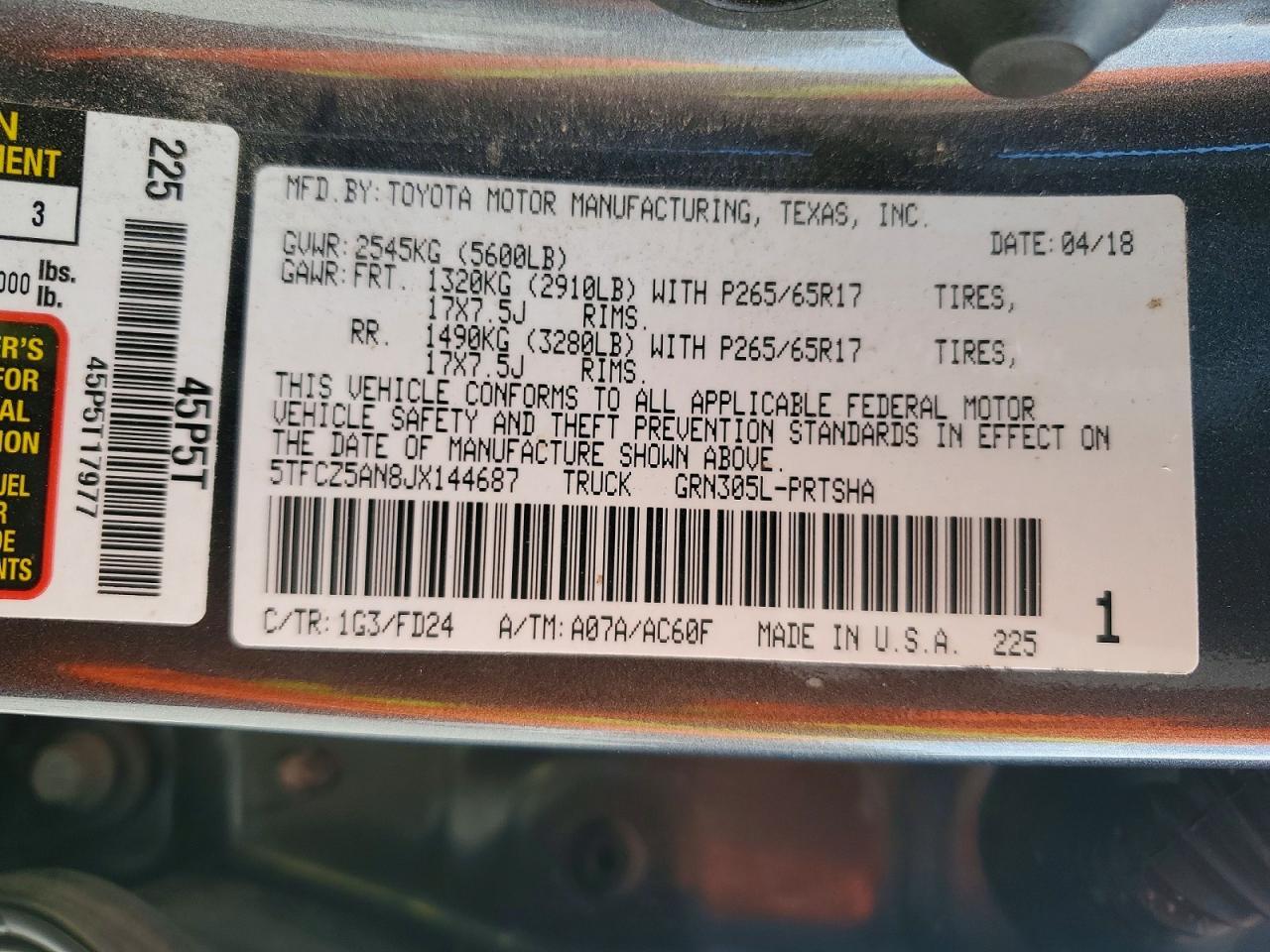 2018 Toyota Tacoma TRD Sport