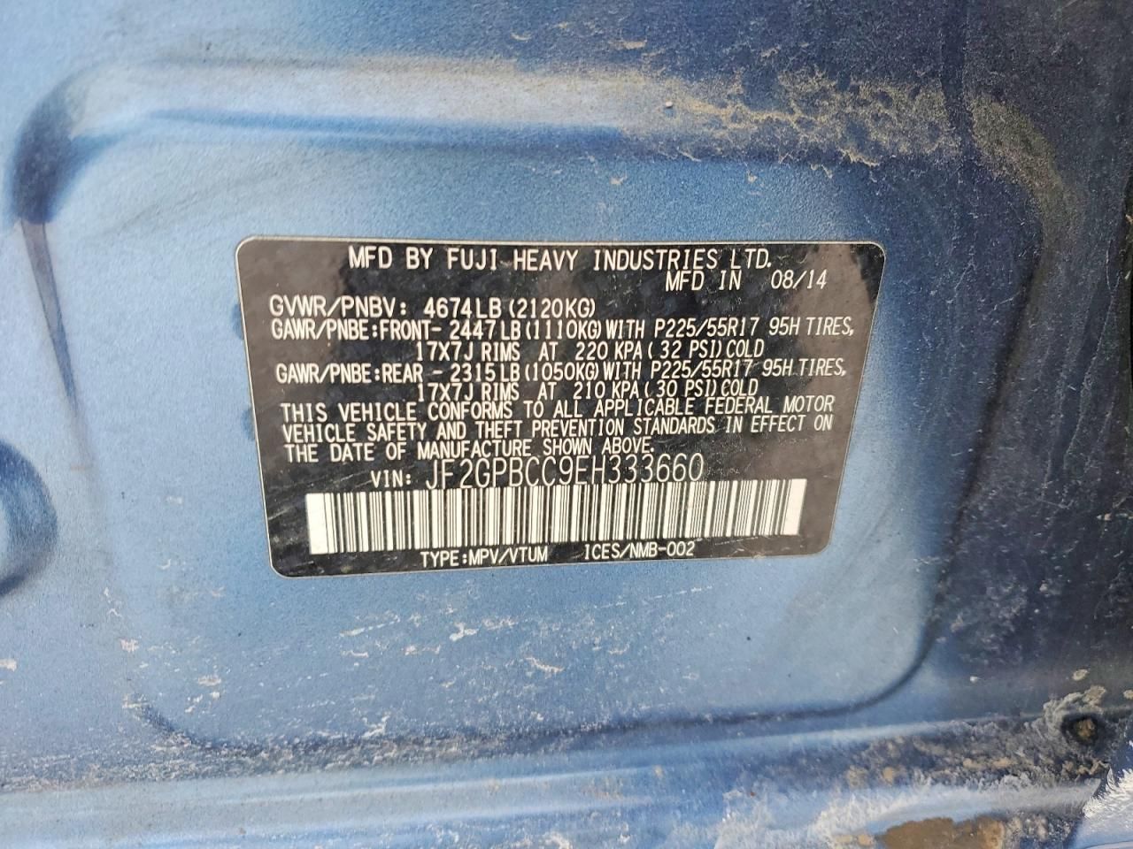 2014 Subaru Xv Crosstrek 2.0i Hybrid