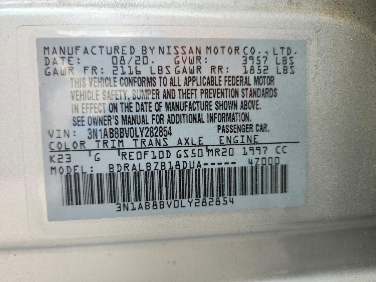 2020 Nissan Sentra s