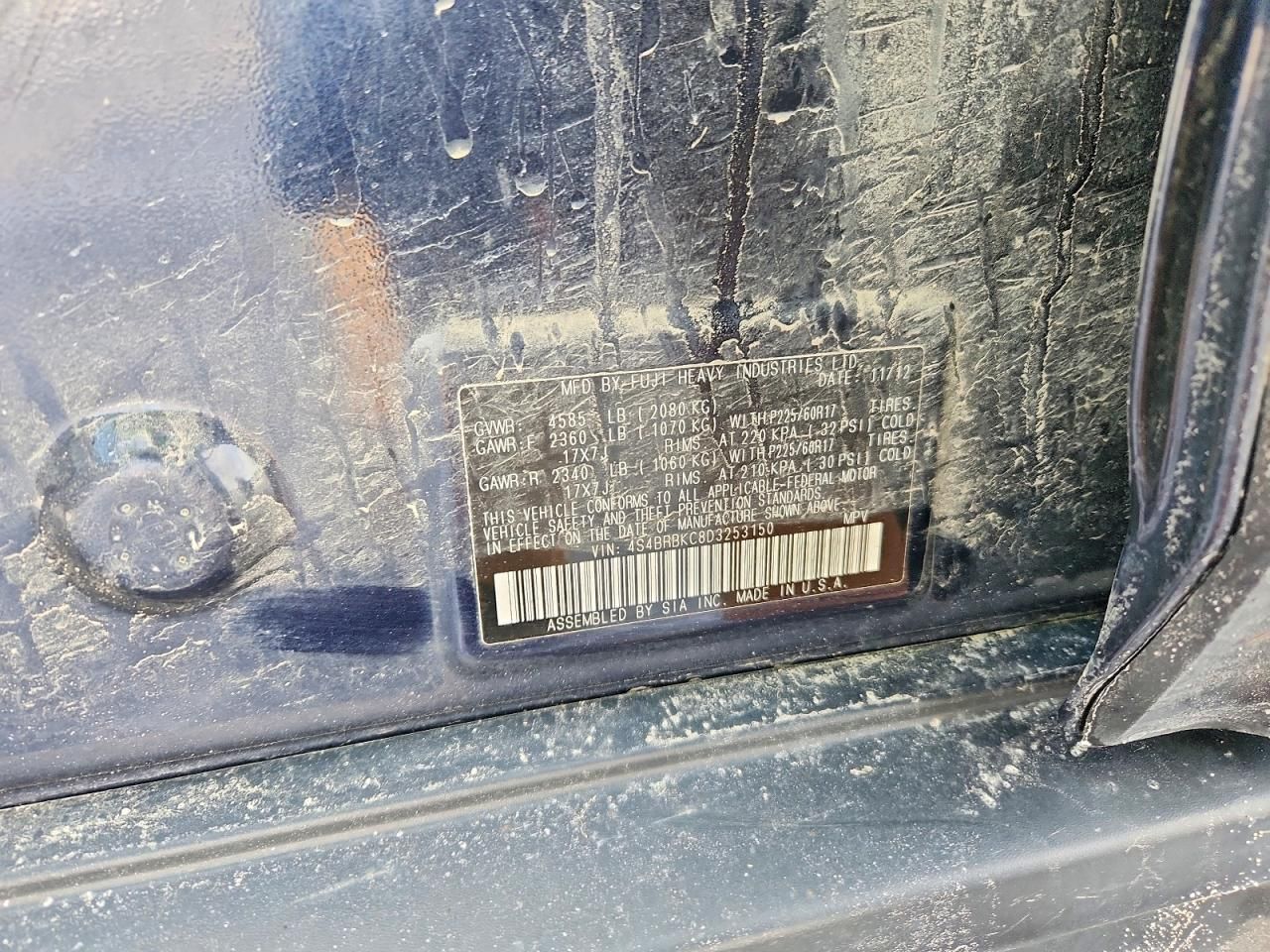 2013 Subaru Outback 2.5i Limited