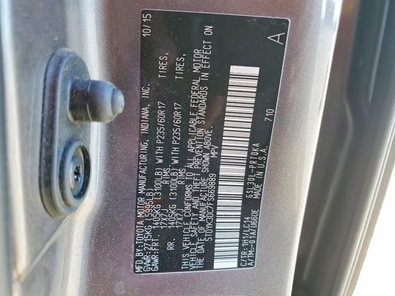 2015 Toyota Sienna xle