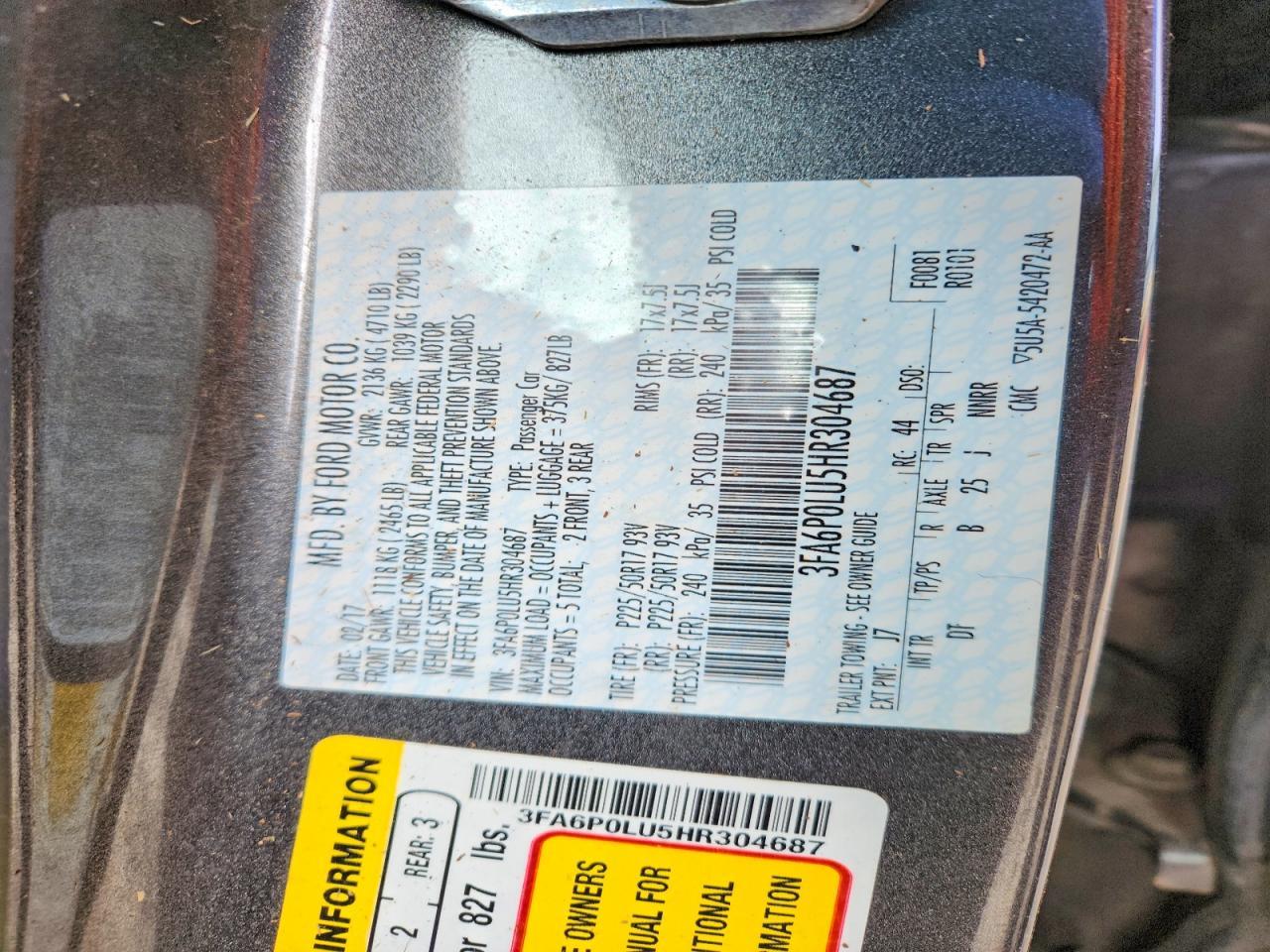 2017 Ford Fusion se Hybrid