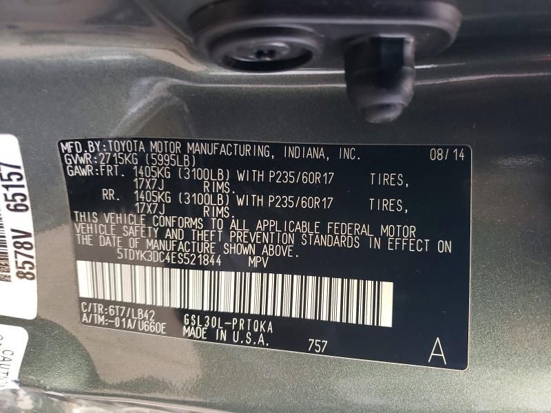 2014 Toyota Sienna xle