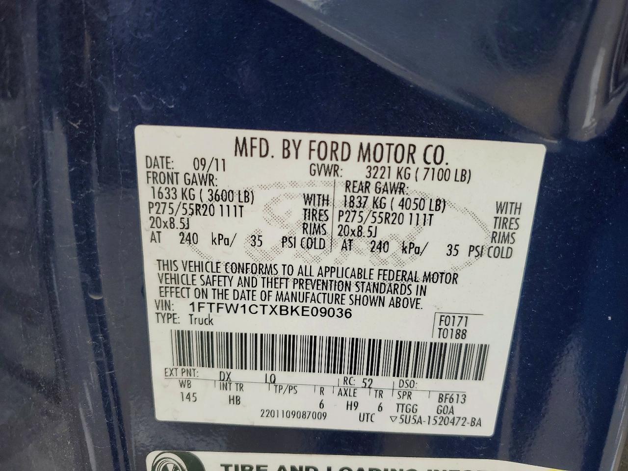 2011 Ford F150 Supercrew