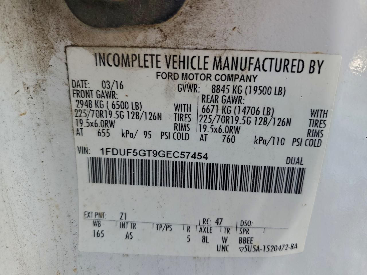 2016 Ford 2017 Ford F550 Super Duty Dump Truck