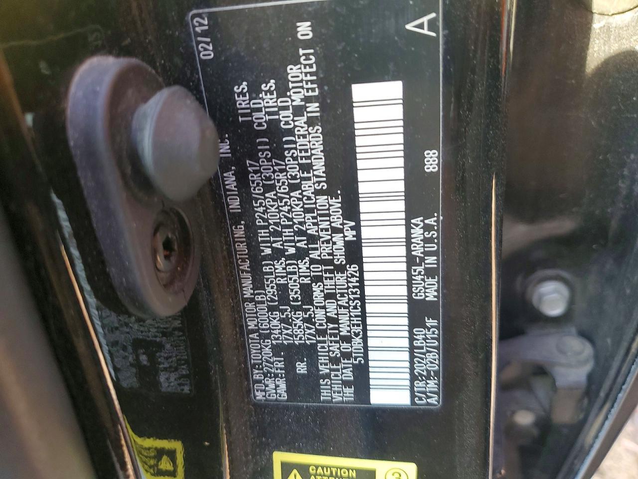 2012 Toyota Highlander Base