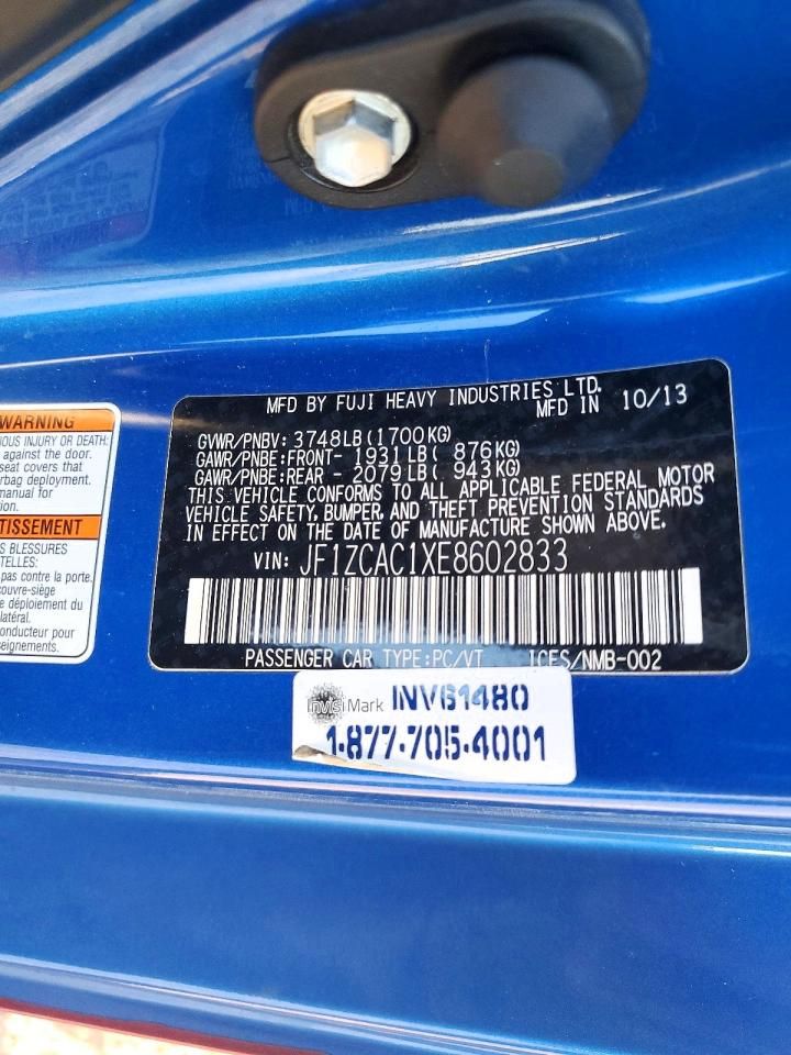 2014 Subaru Brz 2.0 Limited