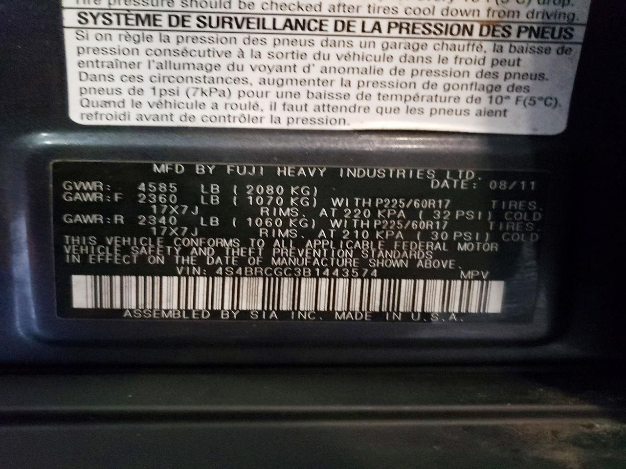 2011 Subaru Outback 2.5i Premium