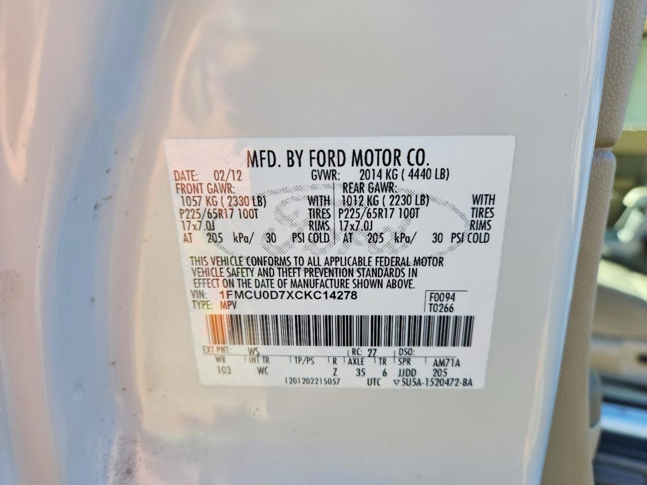 2012 Ford Escape xlt