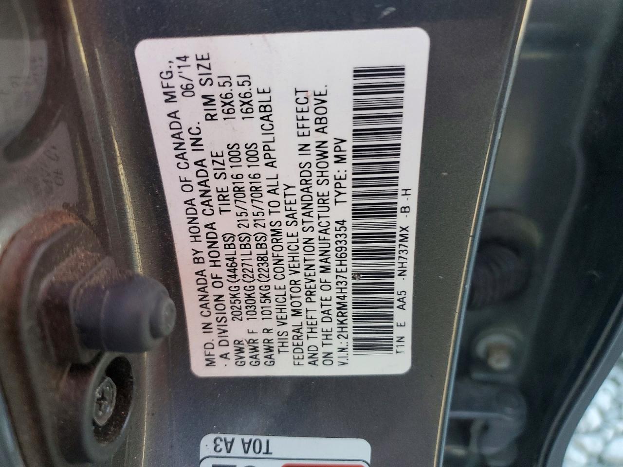 2014 Honda Cr-v lx