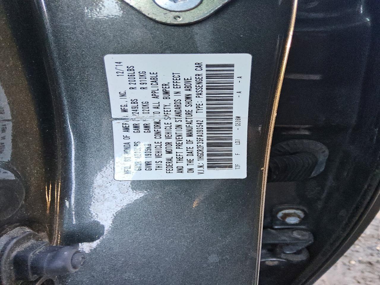 2015 Honda Accord lx