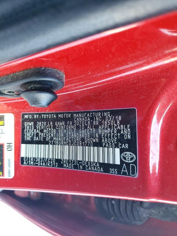 2018 Toyota Corolla se