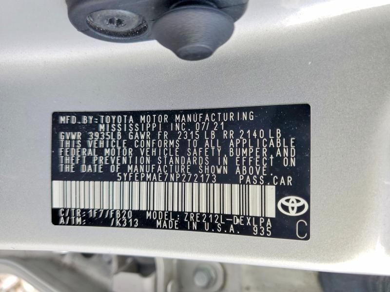 2022 Toyota Corolla le